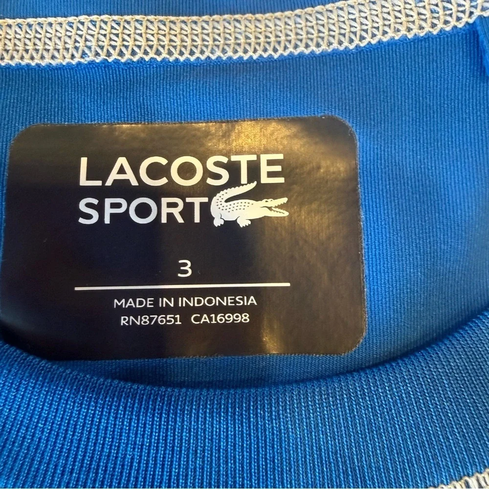 Lacoste Sport Performance T Shirt Blue